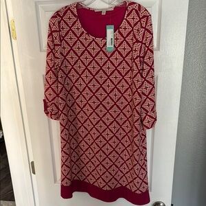 Geometric Red Dress
